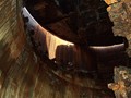 Battery Marshall - looking up at the revolving part of the turret.