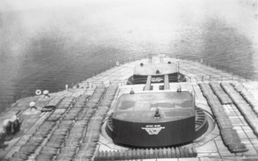 1936-38 - 14 inch Shells On Deck Fort Drum 1937